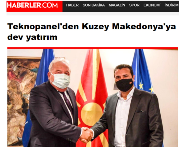 Haberler.com-"Huge Investment Decision from Teknopanel to North Macedonia"