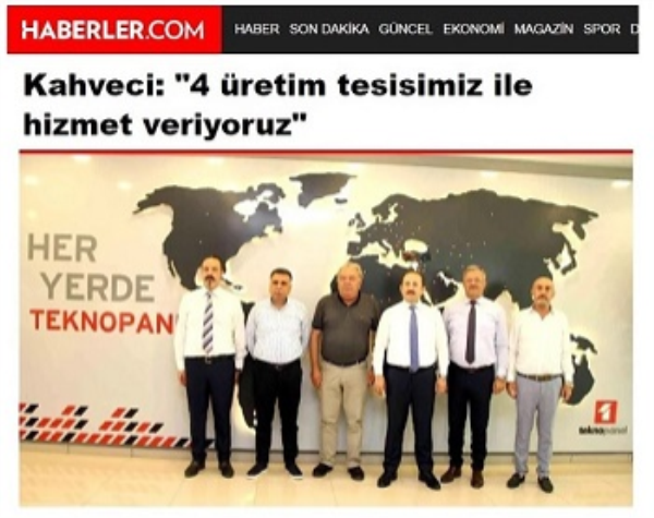 Haberler.com:''Orhan Kahveci: 4 Üretim tesisimiz ile hizmet veriyoruz''