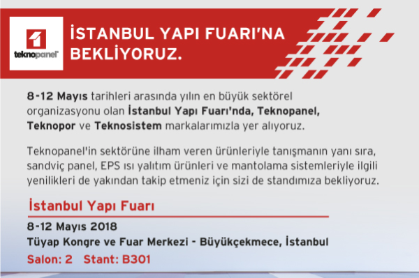 Teknopanel Welcomes the Visitors at İstanbul Construction Fair!