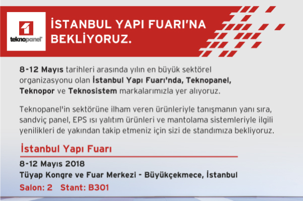 Nous attendons nos visiteurs au salon du bâtiment d'Istanbul !