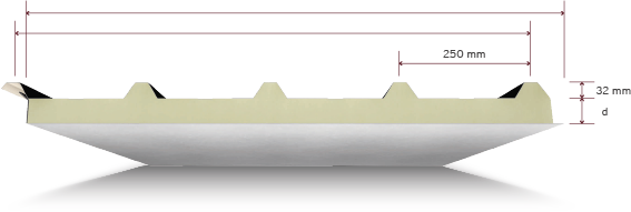 5 Ribs GRP Roof Panel